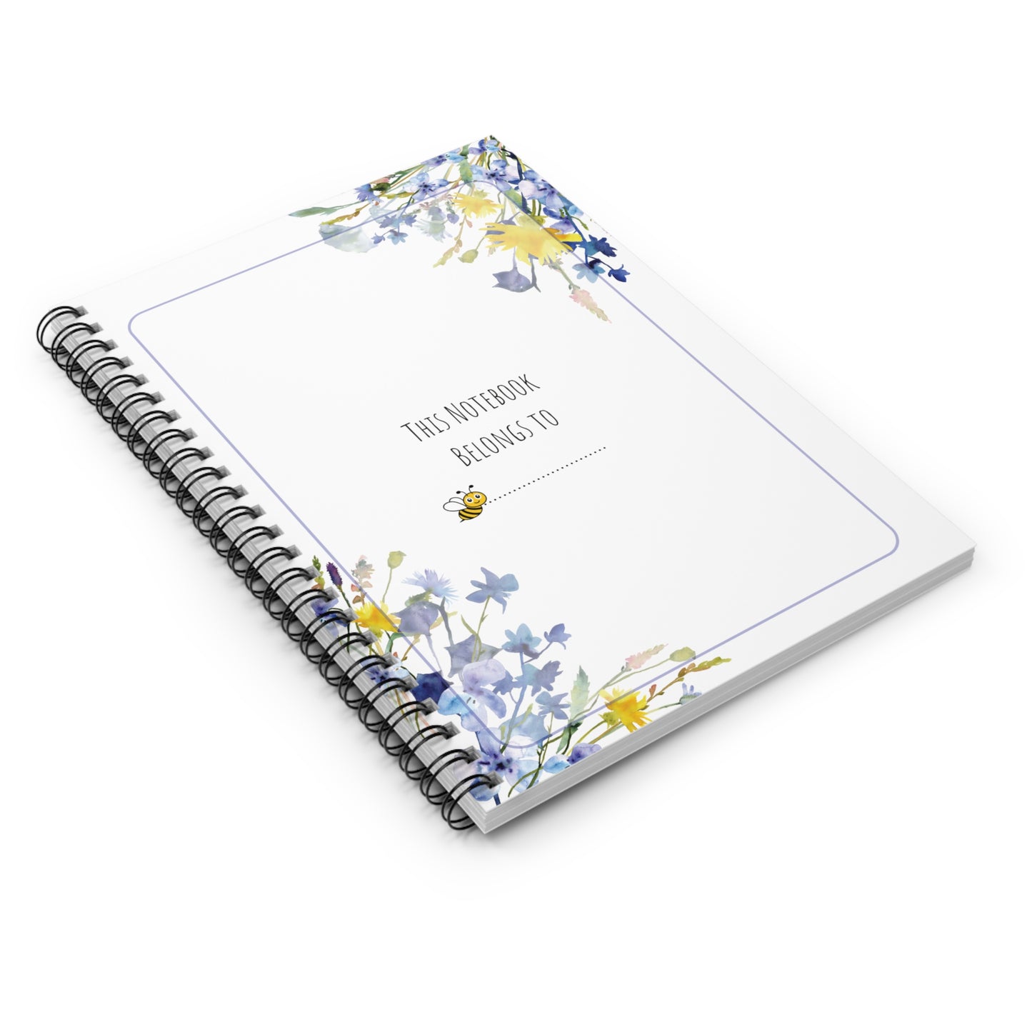 Floral Spiral Notebook - Personalize with Your Name