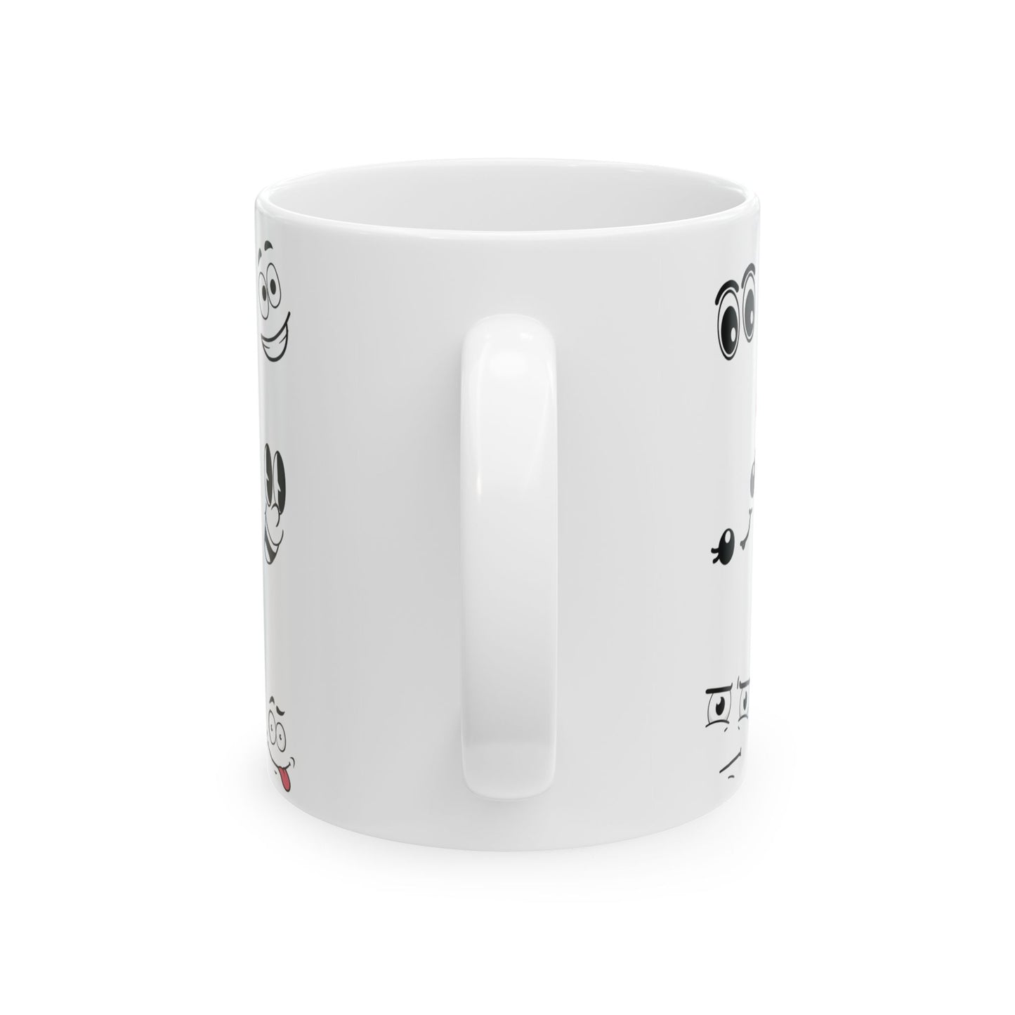 "Smiles All Around - Cute Smiley Faces Mug"