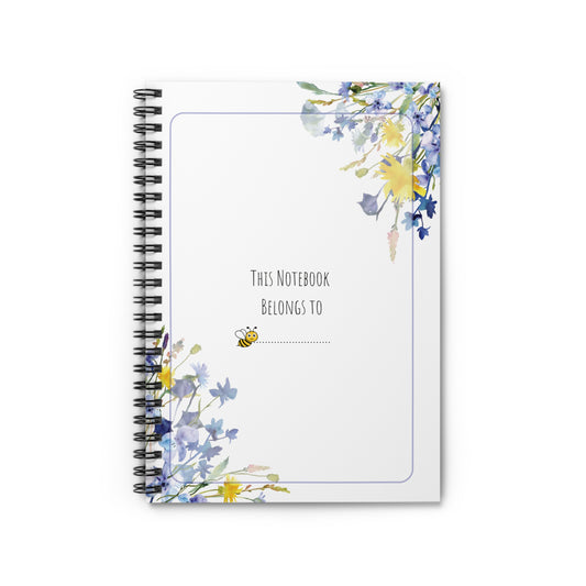 Floral Spiral Notebook - Personalize with Your Name