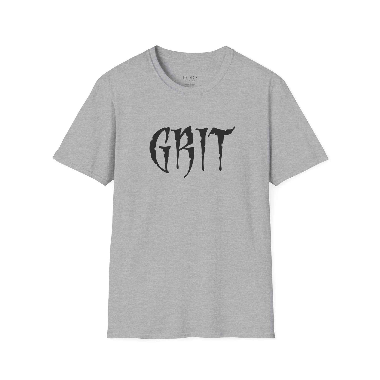 GRIT Men’s Graphic T-Shirt-Bold Motivational Streetwear by Evara Spark