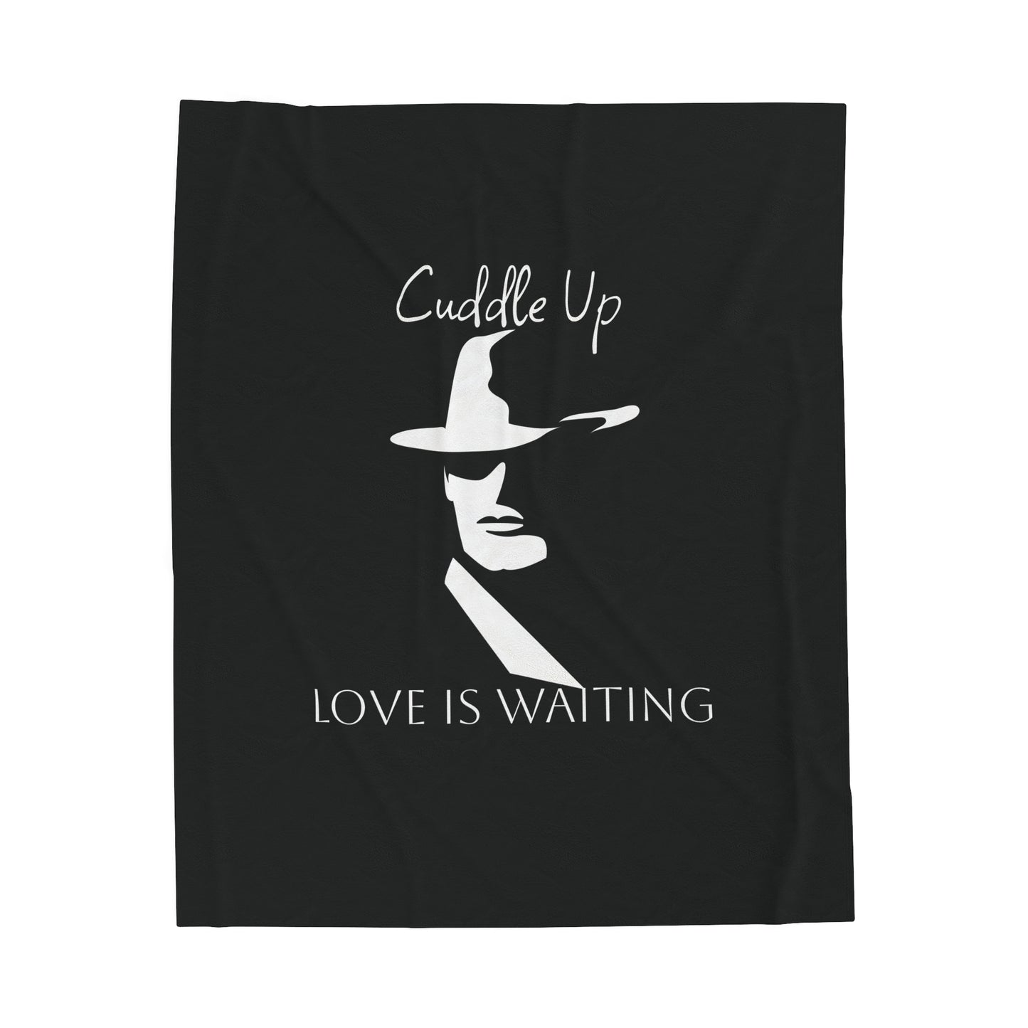 Velveteen Plush Blanket, Gentleman Print Elegant Cuddle Up Throw