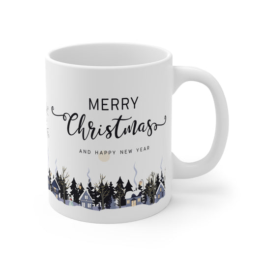 Christmas Mug 11oz - Merry Christmas Design