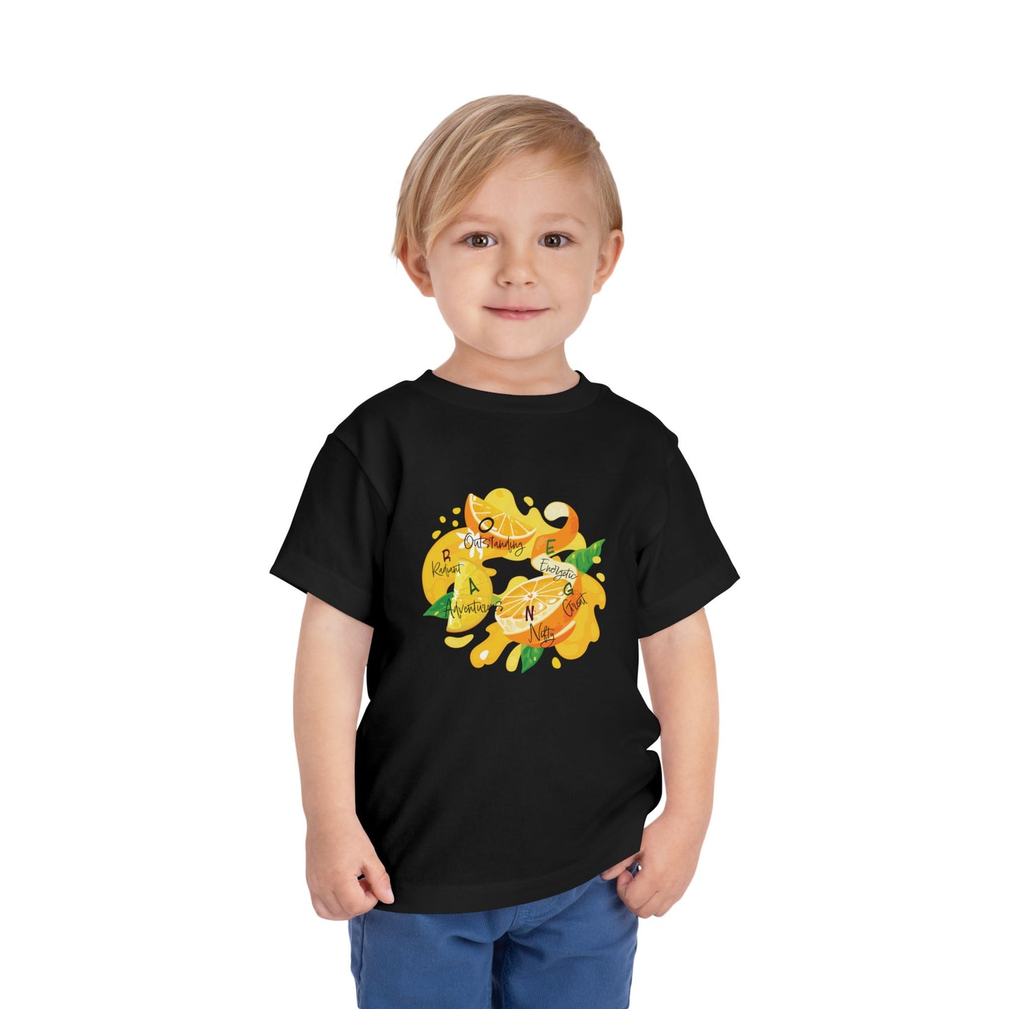 Toddler Tee Orange Cute Picture