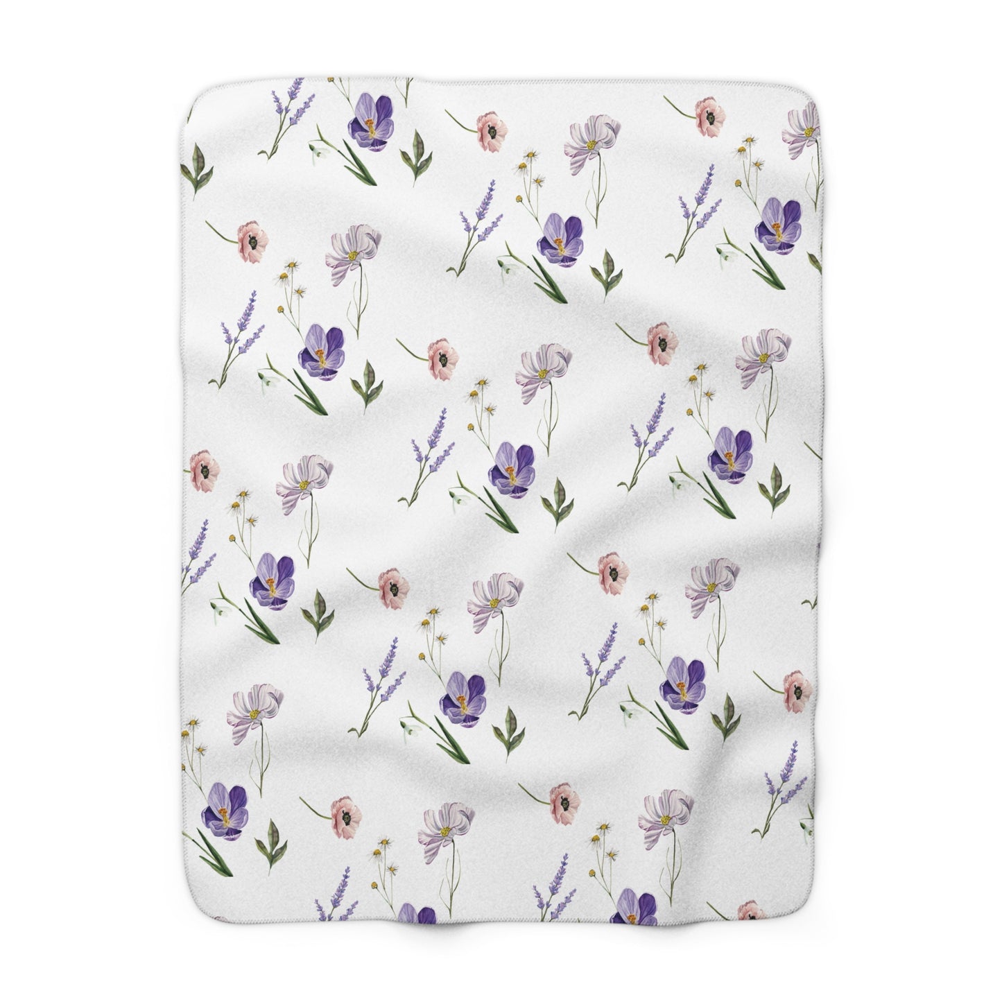 Floral Sherpa Fleece Blanket