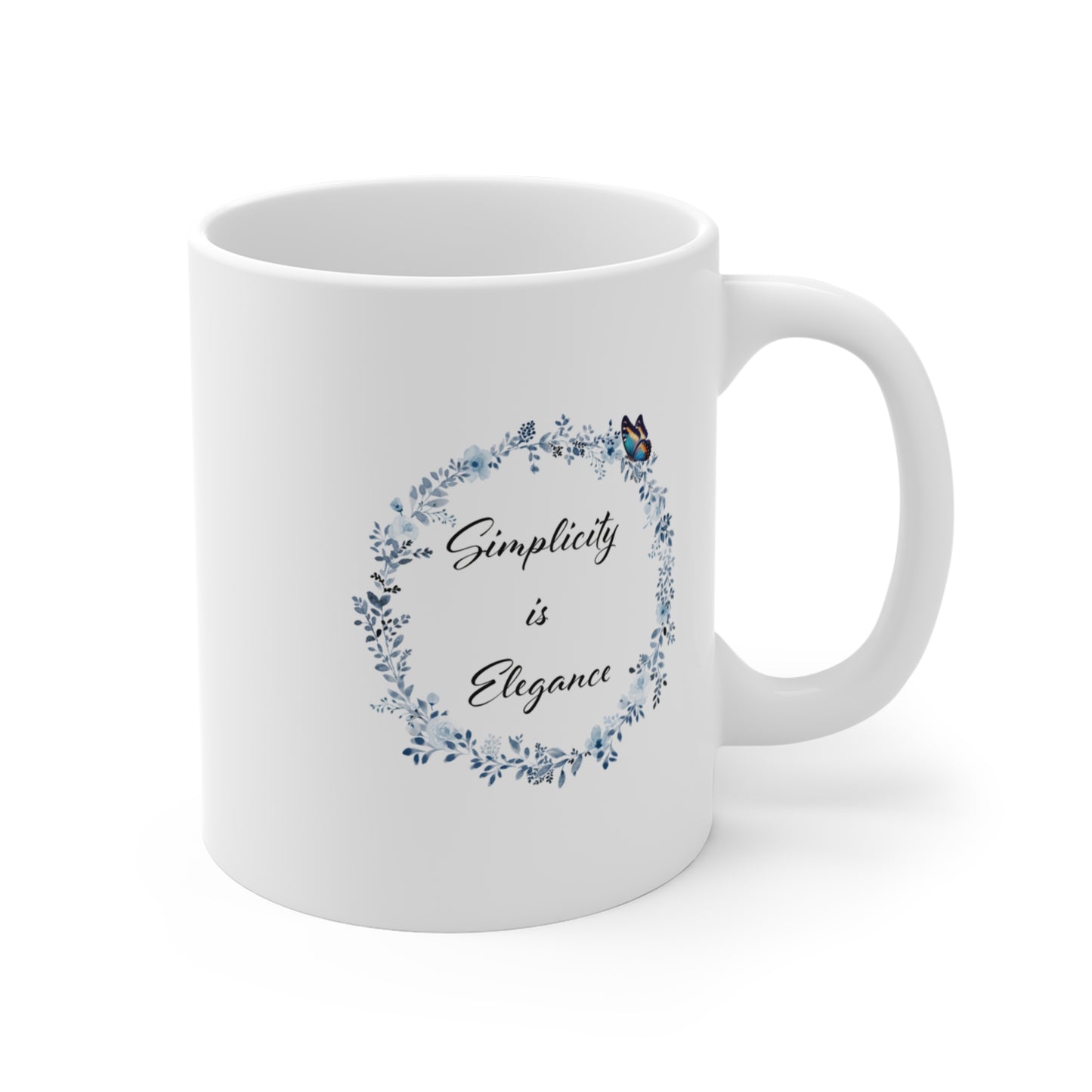 Blue Floral and Charming Coffee Mug