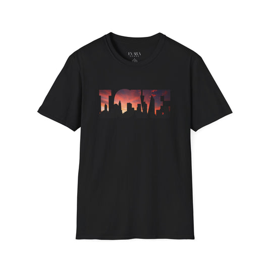 Love Cityscape T-Shirt, soft style cotton T-shirt