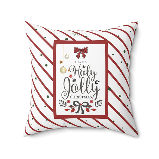 Festive Stripes Christmas Pillow