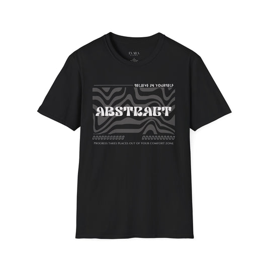 black abstract graphic t-shirt for men