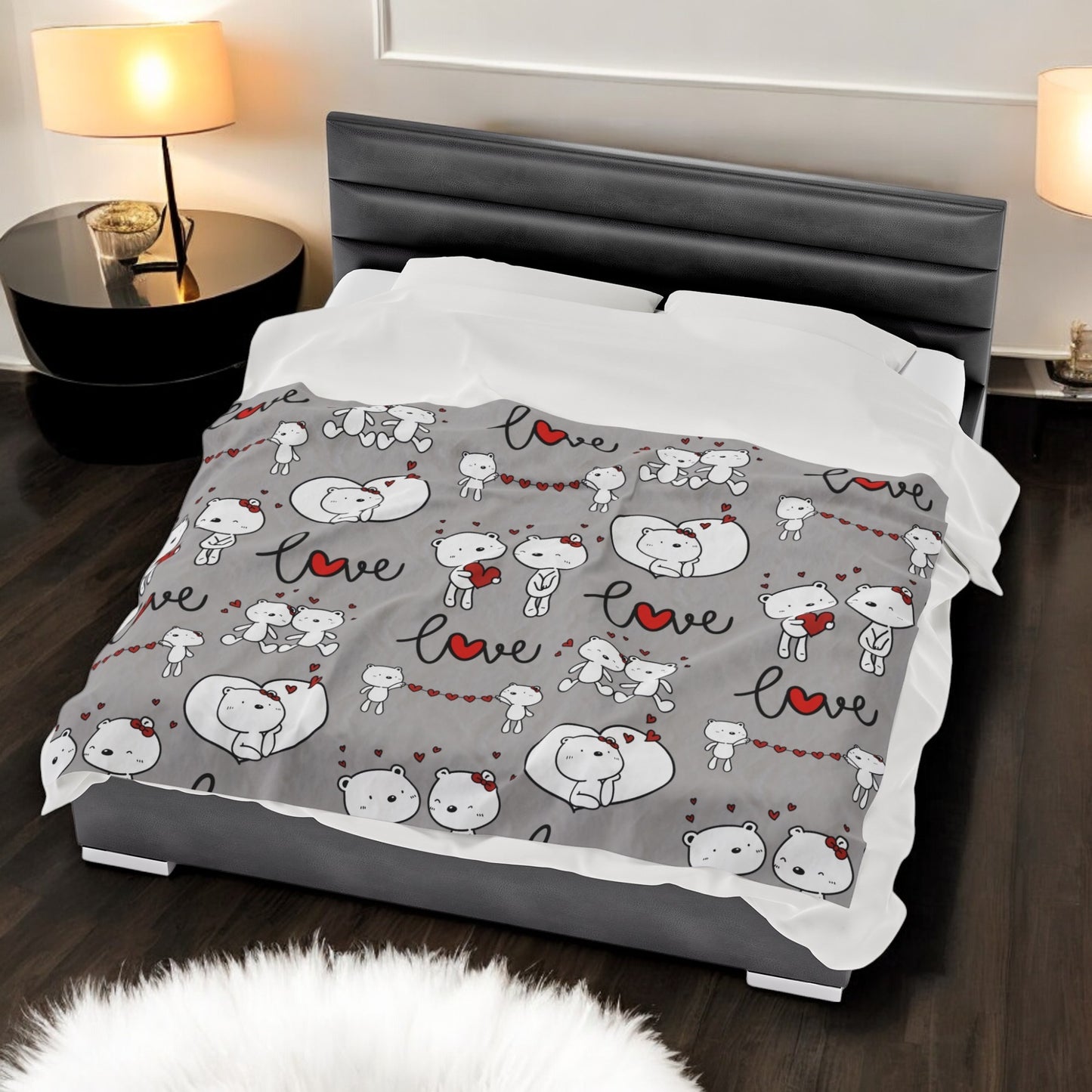 Velveteen Plush Blanket - Cozy Valentine's Day Gift
