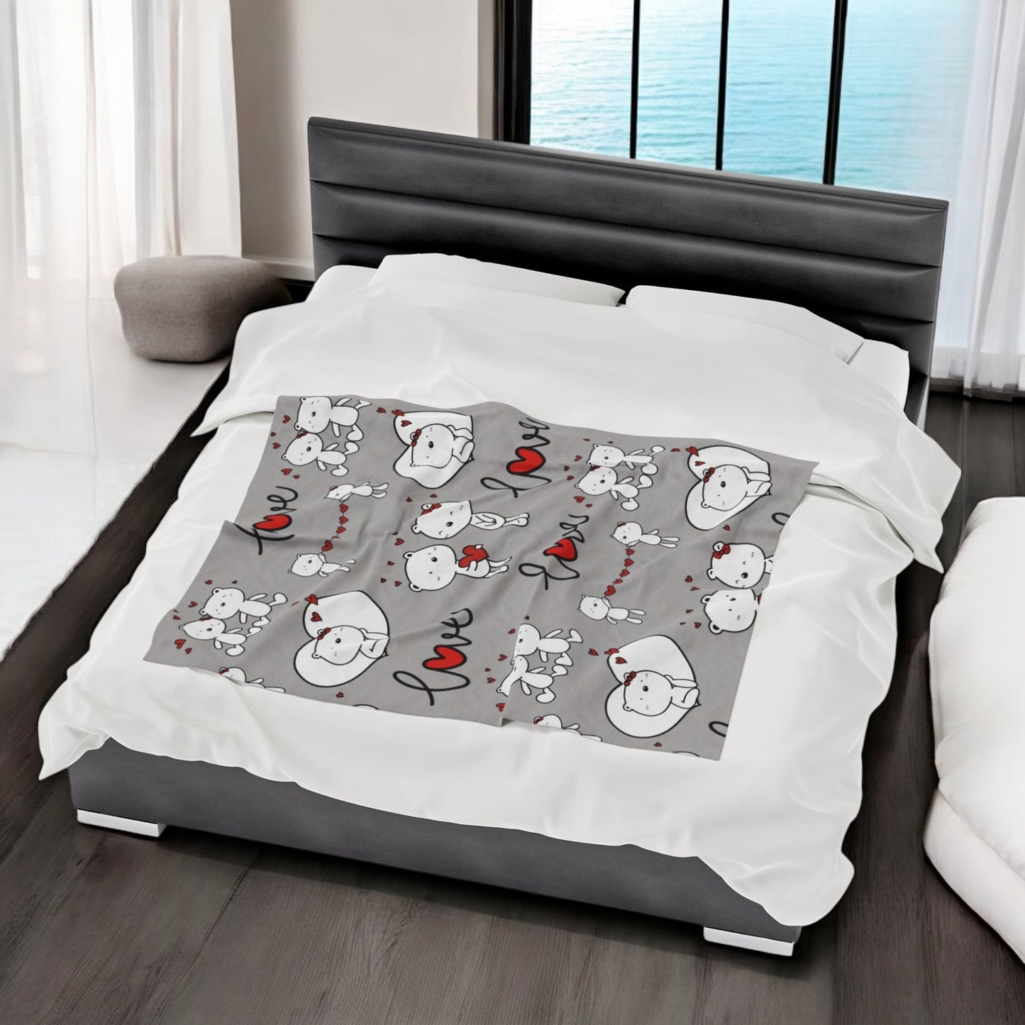 Velveteen Plush Blanket - Cozy Valentine's Day Gift