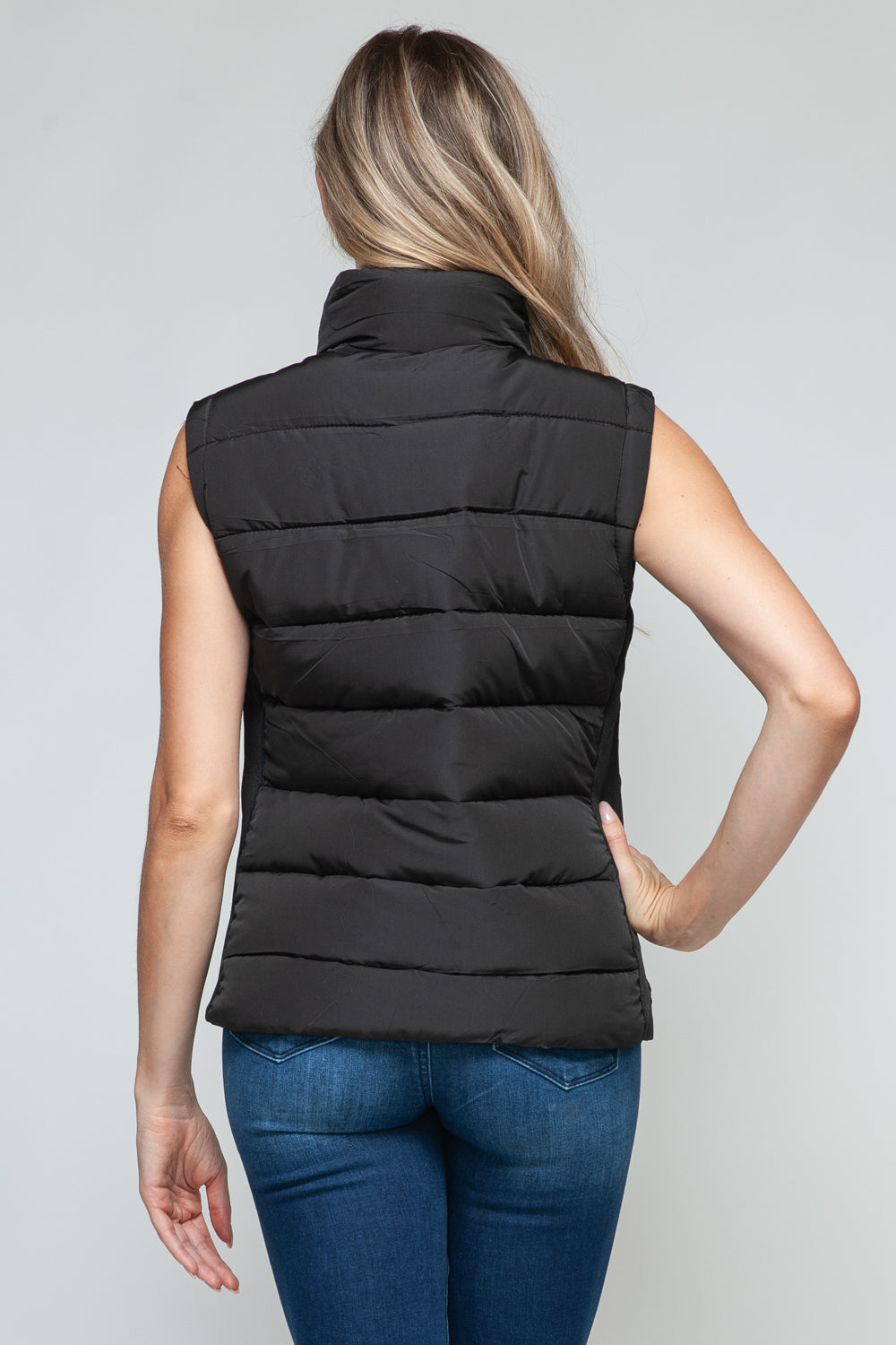 Zip Up Turtleneck Vest with Pockets