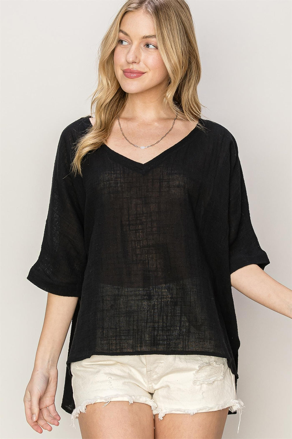 HYFVE V-Neck High-Low T-Shirt