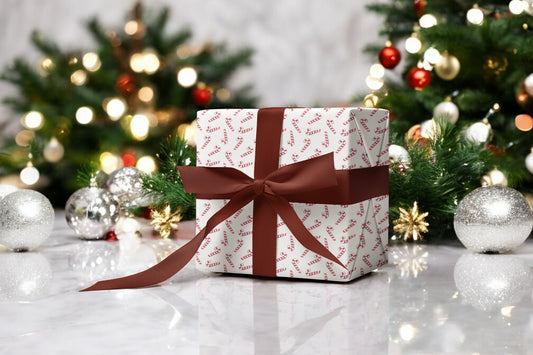 Sweet Holiday Cheer: Candy Cane Christmas Gift Wrap