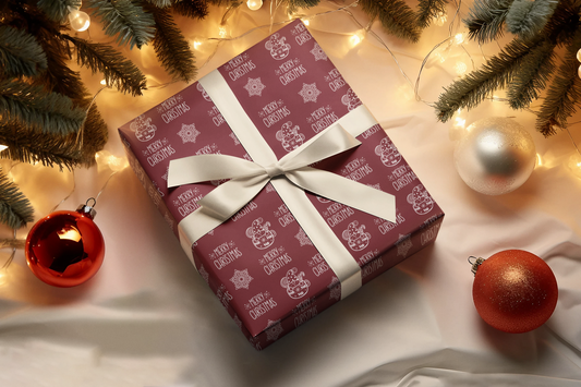 Elegant Red Christmas Gift Wrap