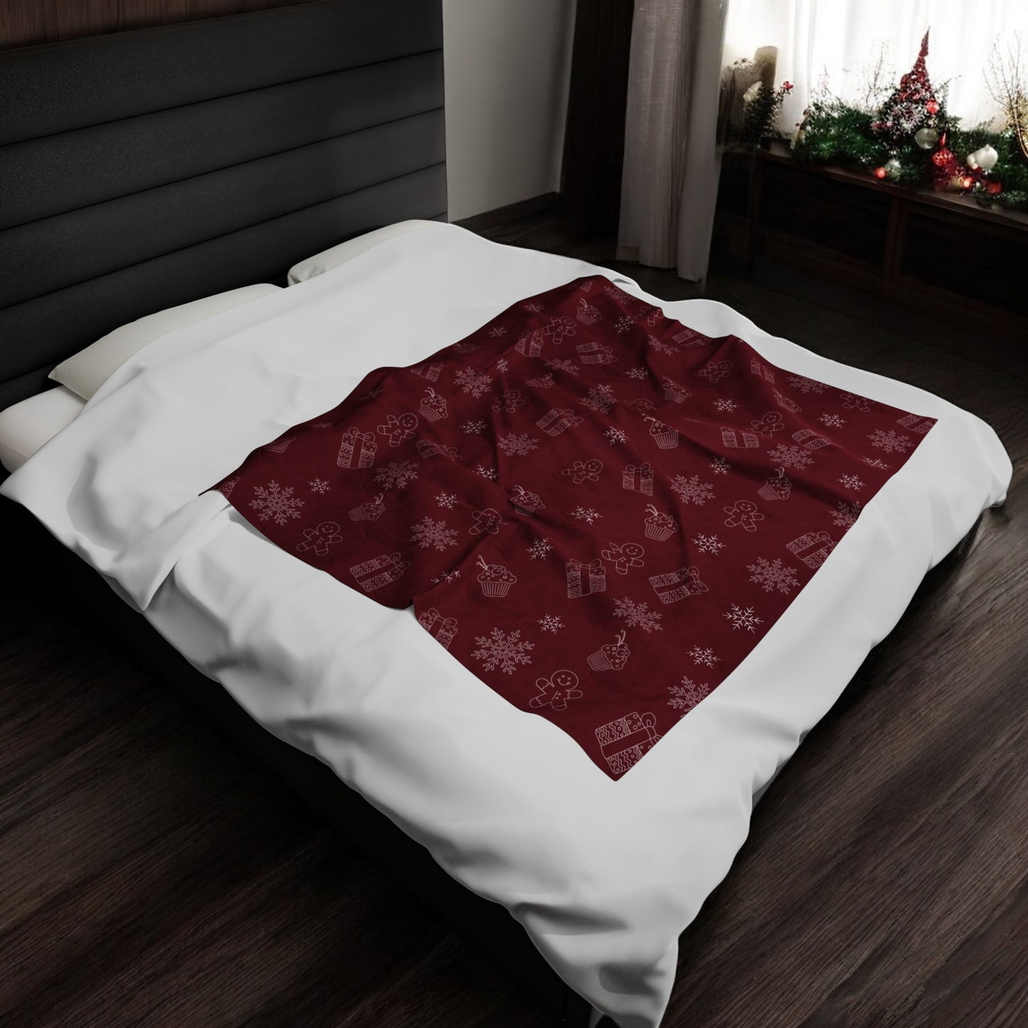 Velveteen Blanket - Holiday Red Velvet Plush Blanket