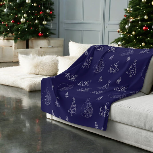 Holiday themed Sherpa Fleece Blanket